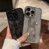 Cartoon Plating Rabbit Quicksand Phone Case For iPhone 14 13 12 11 Pro Max Plus