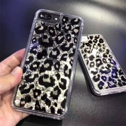 Leopard Print Quicksand Shine Phone Case For iPhone 14 13 12 11 Pro Max XS X XR Max 7 8 Plus