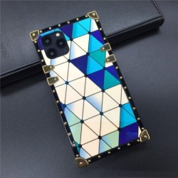 Colorful Prismatic lattice Square Phone Case for iPhone Samsung Huawei Honor OPPO Vivo Xiaomi Redmi Realme LG Moto