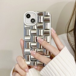 Plating Laser Weave Soft Phone Case For iPhone 14 13 12 11 Pro Max XS X XR Samsung S21 S22 Plus Ultra