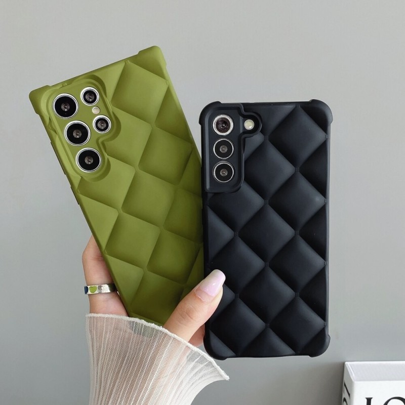 Candy Gridding Matte Soft Silicone Phone Case For Samsung S21 Plus S21 Ultra S22 Plus S22 Ultra