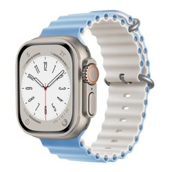 Silicone Ocean Strap Bracelet For Apple watch band 49mm 45mm 44mm 42mm 41mm 40mm 38mm 49 45 mm Ultra Series 8 7 6 3 SE