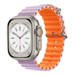 Silicone Ocean Strap Bracelet For Apple watch band 49mm 45mm 44mm 42mm 41mm 40mm 38mm 49 45 mm Ultra Series 8 7 6 3 SE