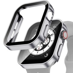 Glass Screen Protector + Case For Apple Watch Series 8 7 6 5 3 SE 45mm 41mm 44mm 40mm 42mm 38mm