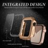 Glass Screen Protector + Diamond Case For Apple Watch Series 8 7 6 5 3 SE 45mm 41mm 44mm 40mm 42mm 38mm