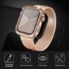 Glass Screen Protector + Diamond Case For Apple Watch Series 8 7 6 5 3 SE 45mm 41mm 44mm 40mm 42mm 38mm