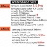 22mm 20mm Sport Strap For Samsung Galaxy Watch 5/pro/4 46mm 44mm 40mm Active 2 Band