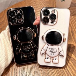 Plating Astronaut Phone Case for iPhone Samsung OPPO Vivo Realme Huawei Honor Xiaomi Redmi Oneplus