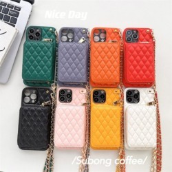 PU Leather Wallet Shoulder Chain Phone Case For iPhone 14 13 12 11 Pro Max XS X XR Max 7 8 Plus