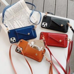 Leather Wallet Card Pocket Crossbody Chain Phone Case For iPhone 14 13 12 11 Pro Max XS X XR Max 7 8 Plus