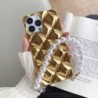 Diamond Plating Camera Protection Luxury Sexy Phone Chain Case For Samsung Galaxy S21 Plus + S22 Ultra Cover