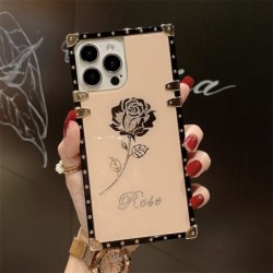 Luxury Glitter Rose Flower Phone Case for iPhone Samsung