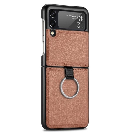 Business Water and Drop Resistant Fingerprint Wireless Charging Case For Samsung Galaxy Z Flip 4 5G Flip 3 Ring Case