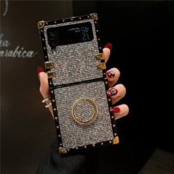 Square Glitter Diamond Cases For Samsung Galaxy Z Flip 4 Flip 3