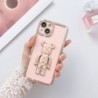 iPhone case Solid color electroplated diamond bezel violent bear for iPhone 13 12 11 Pro Max XS XR X Cell phone Shockproof case