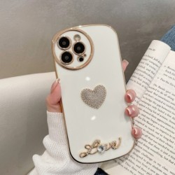Plating Love Heart Phone Cases for iPhone 14 13 12 11 XS X XR 8 7 Series