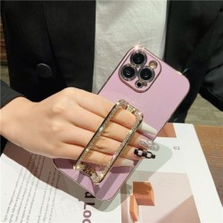 3D Crystal Square Holder Plating Phone Case for iPhone Samsung OPPO Vivo Realme Huawei Honor Xiaomi Redmi Oneplus