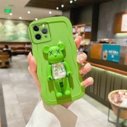 Wave Silicone Candy Bead Bear Holder Bracelet Strap Phone Case For iPhone 14 13 12 11 Pro Max XS X XR Max 7 8 Plus