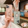 Candy Bead Bear Holder Bracelet Strap Phone Case For iPhone 14 13 12 11 Pro Max XS X XR Max 7 8 Plus
