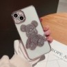 Gradient Crystal Diamond Bear Phone Case for iPhone 14 13 12 11 Series
