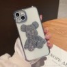 Gradient Crystal Diamond Bear Phone Case for iPhone 14 13 12 11 Series