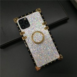 Luxury Bling Glitter Sequins Square Phone Case for iPhone Samsung Huawei Honor OPPO Vivo Xiaomi Redmi Realme LG Moto