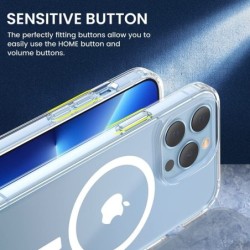 Transparent Magsafe Magnetic Wireless Charging Case For iPhone 14 13 12 11 Pro Max X XR XS SE Plus
