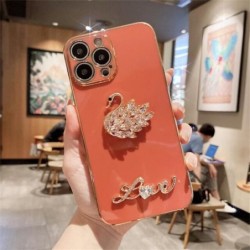 Swan Plating Silicone Soft Case For iPhone Samsung OPPO Vivo Realme Huawei Honor Xiaomi Redmi Oneplus