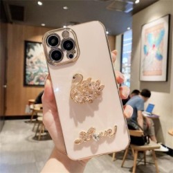 Swan Plating Silicone Soft Case For iPhone Samsung OPPO Vivo Realme Huawei Honor Xiaomi Redmi Oneplus