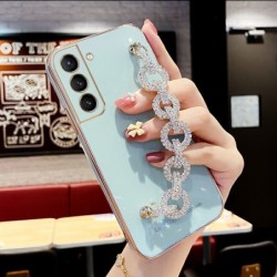 Luxury Plating Diamond Wrist Bracelet Silicone Case For iPhone Samsung OPPO Vivo Realme Huawei Honor Xiaomi Redmi Oneplus