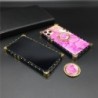 Luxury Glitter Marble Pattern Square Phone Case for iPhone Samsung Huawei Honor OPPO Vivo Xiaomi Redmi Realme LG Moto